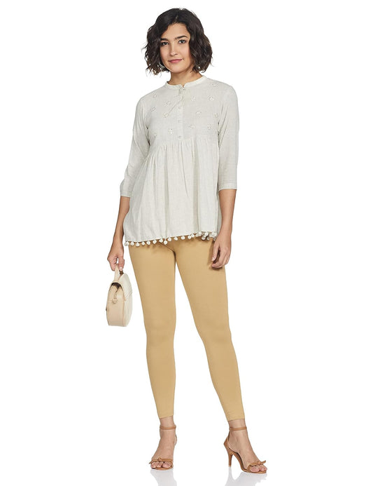 PU Fashion Pure Cotton Stretchable Leggings for Women | Comfortable Daily Wear Bottoms | Full-Length Churidar Fit