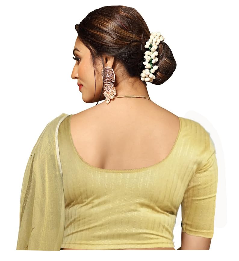 Latest Katori Design Golden Foil Printed Stretchable Blouse