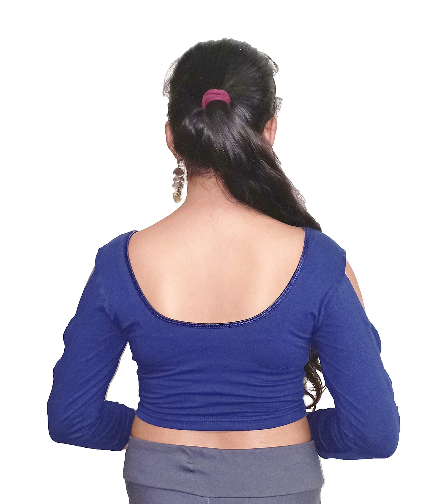 Cotton Stretchable Saree Blouse with Butterfly Sleeves