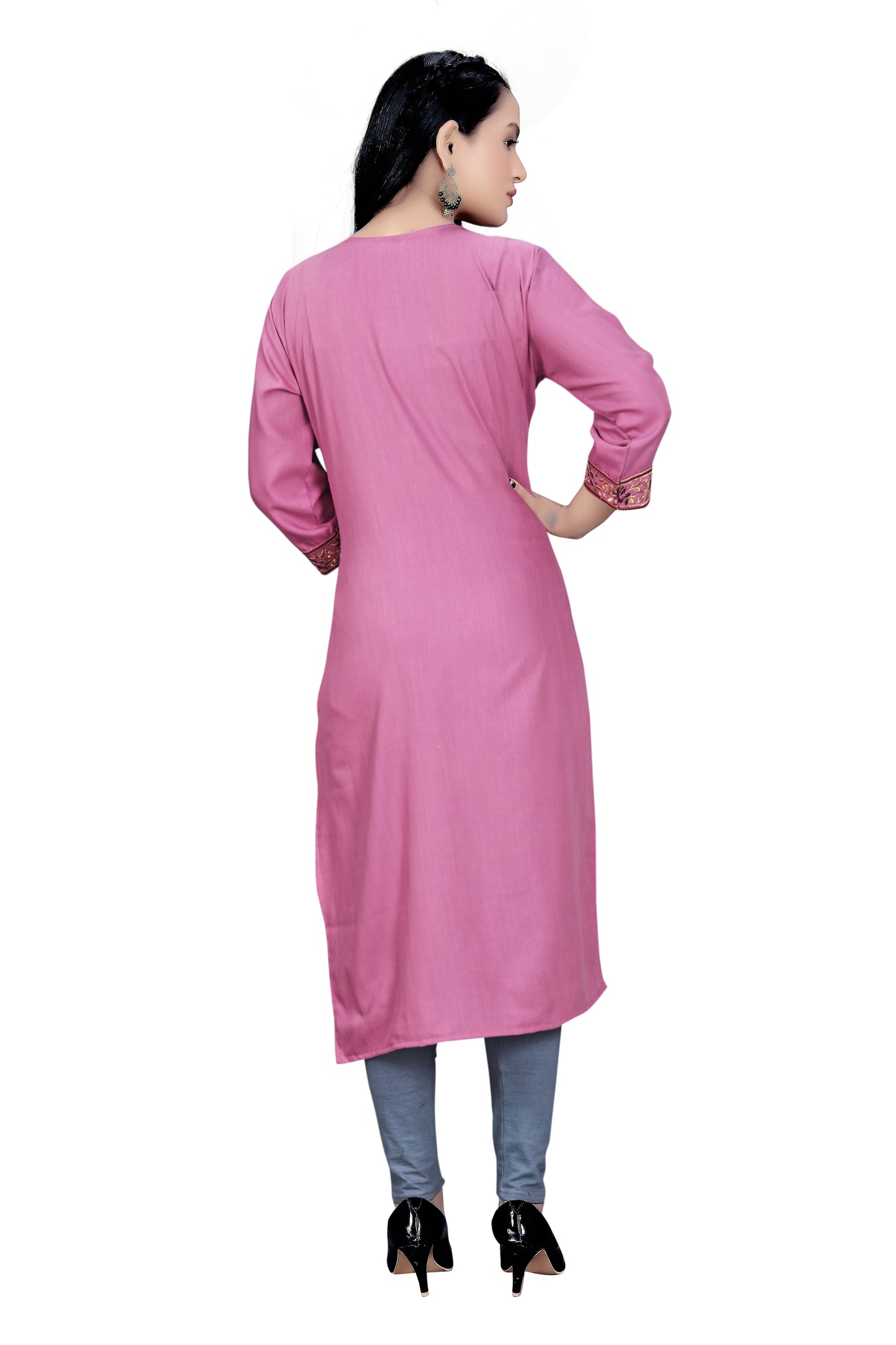 Elegant Embroidered Straight Kurti for Women | Festive & Office Wear