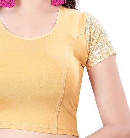 PU Fashion Stretchable Cotton Lycra Blouse – Readymade Short Sleeve Choli