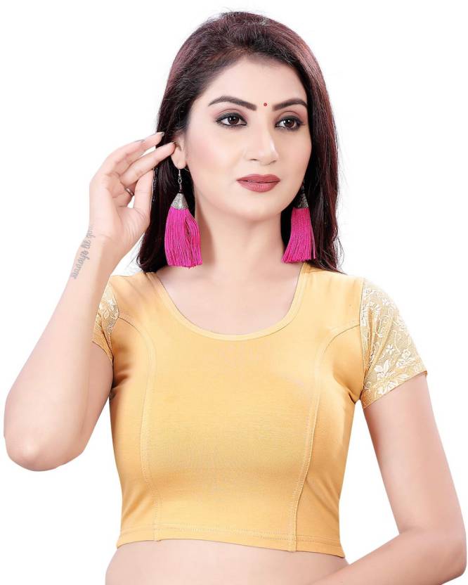 PU Fashion Stretchable Cotton Lycra Blouse – Readymade Short Sleeve Choli