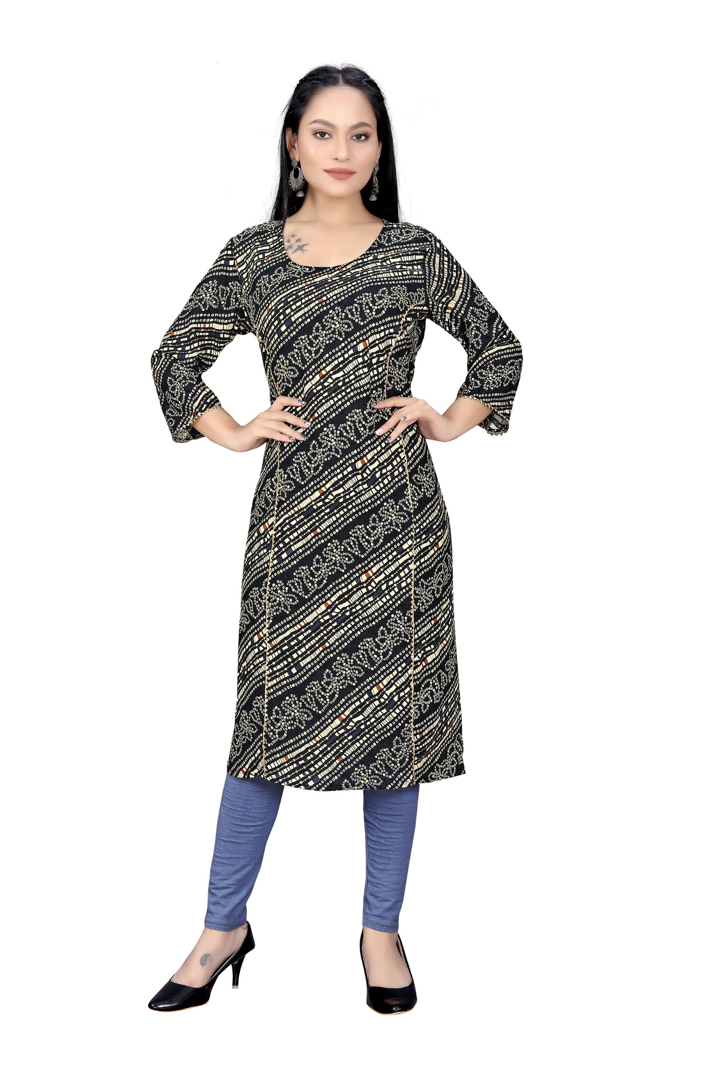 PU Fashion Women's Printed Rayon Kurti | Elegant Ethnic Wear