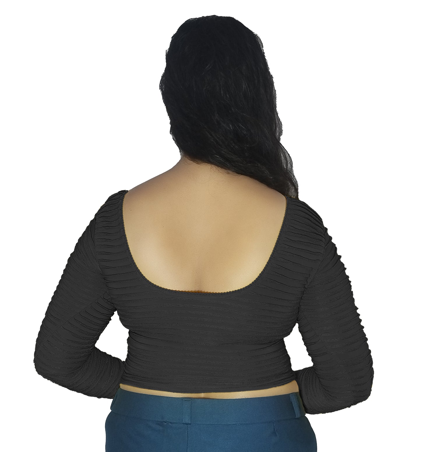 PU Fashion Lycra Stretchable Blouse – Readymade Full Sleeve Designer Saree Blouse