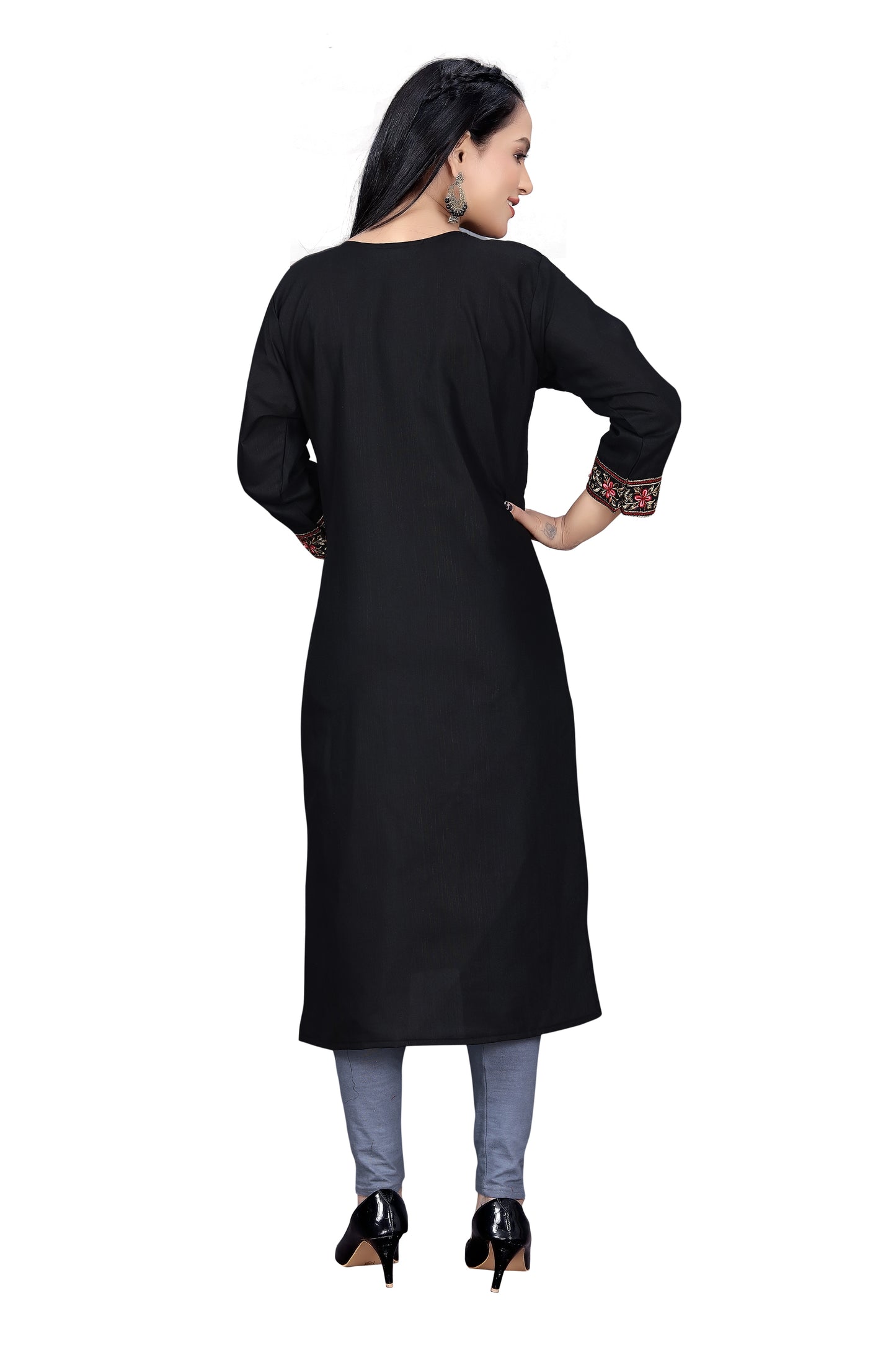 Elegant Embroidered Straight Kurti for Women | Festive & Office Wear