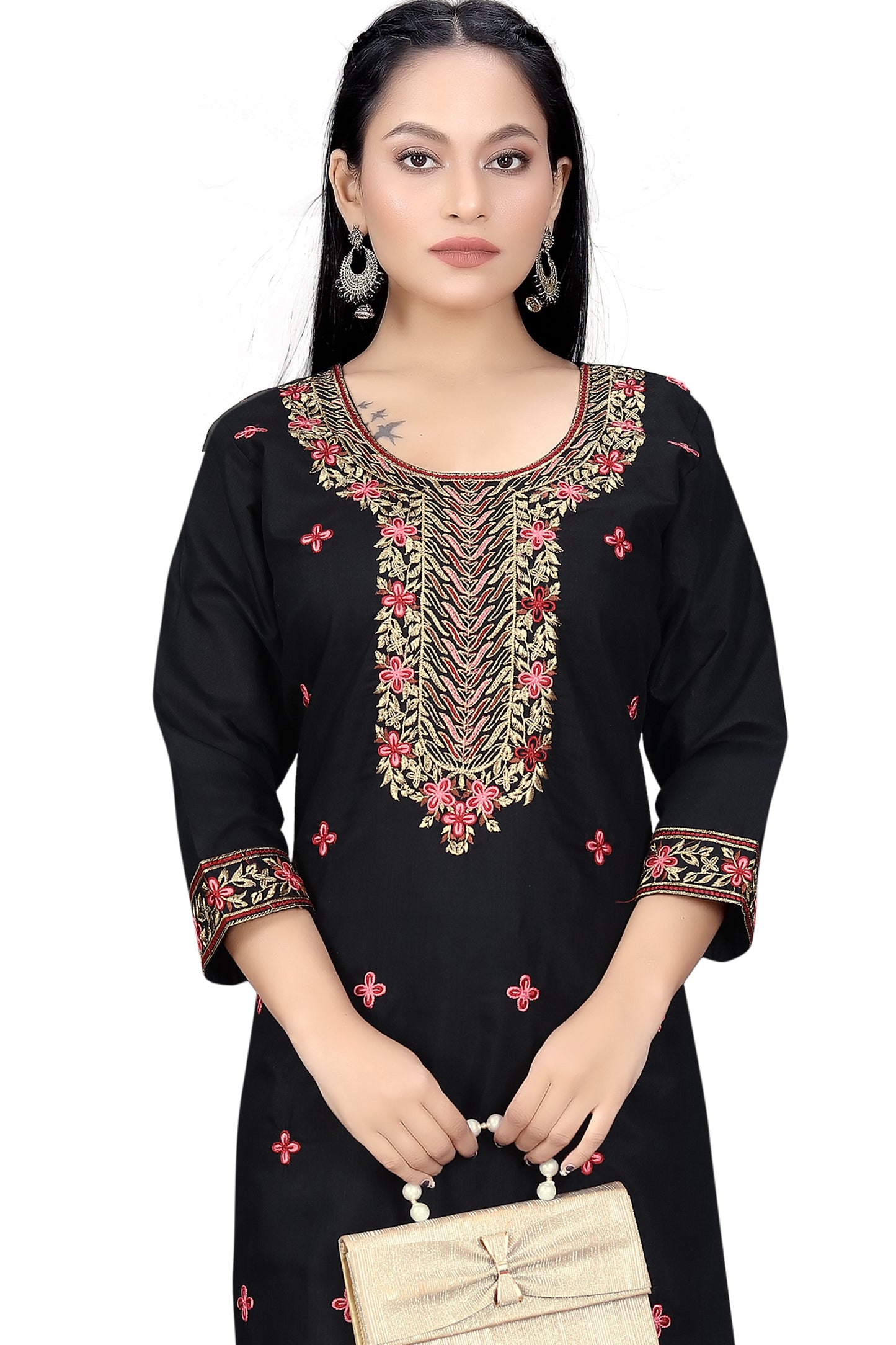 Elegant Embroidered Straight Kurti for Women | Festive & Office Wear