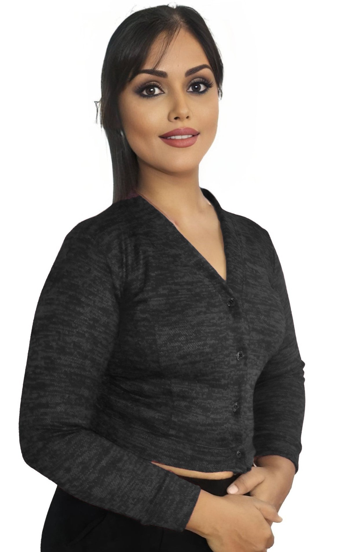 PU Fashion Women's Stylish Woolen Buttoned Cardigan – Full Sleeves, Warm & Trendy Winter Wear