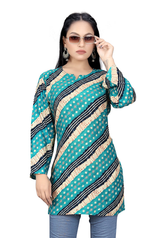 PU Fashion Pure Rayon Printed Short Kurti for Women | Stylish Everyday Wear | Available in Multiple Colors