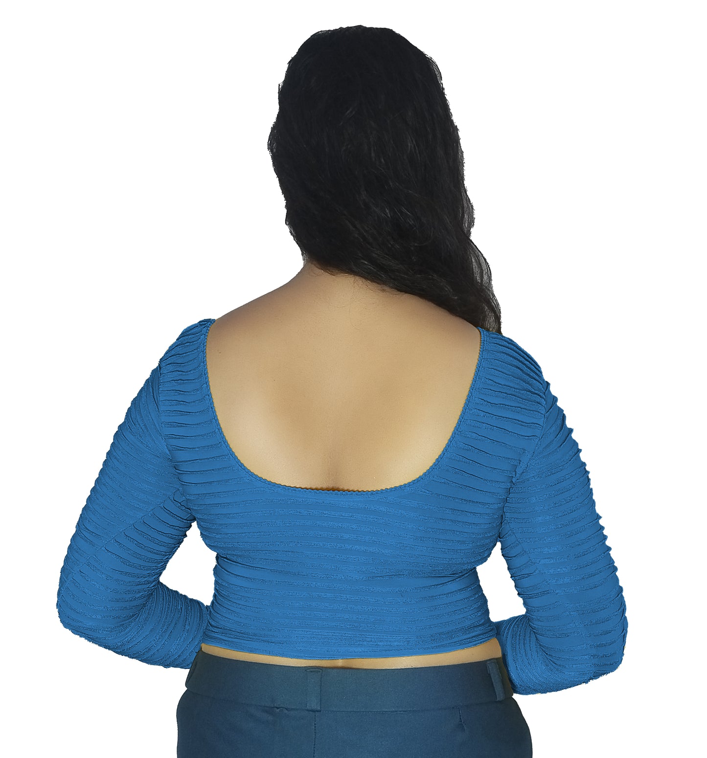 PU Fashion Lycra Stretchable Blouse – Readymade Full Sleeve Designer Saree Blouse