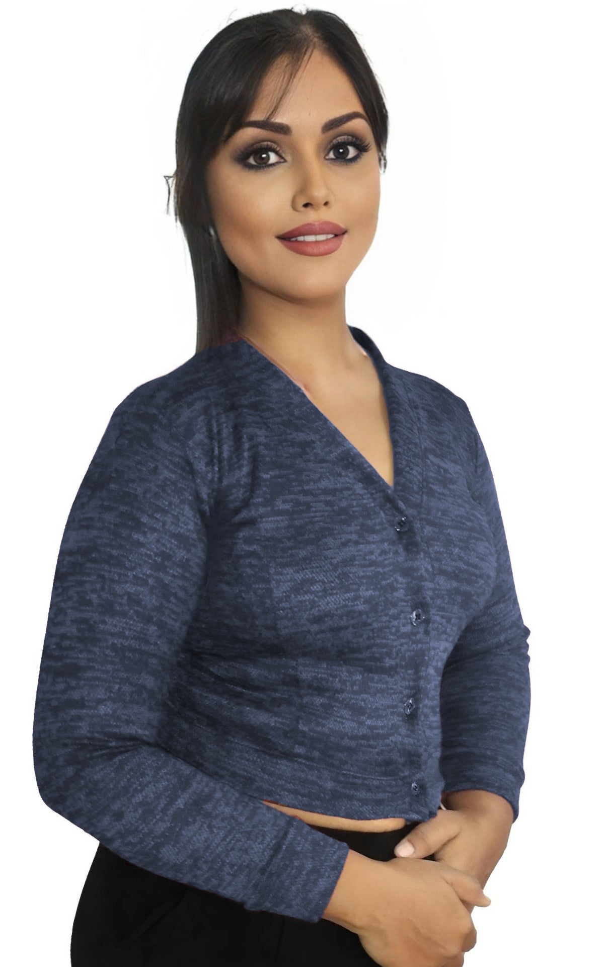 PU Fashion Women's Stylish Woolen Buttoned Cardigan – Full Sleeves, Warm & Trendy Winter Wear