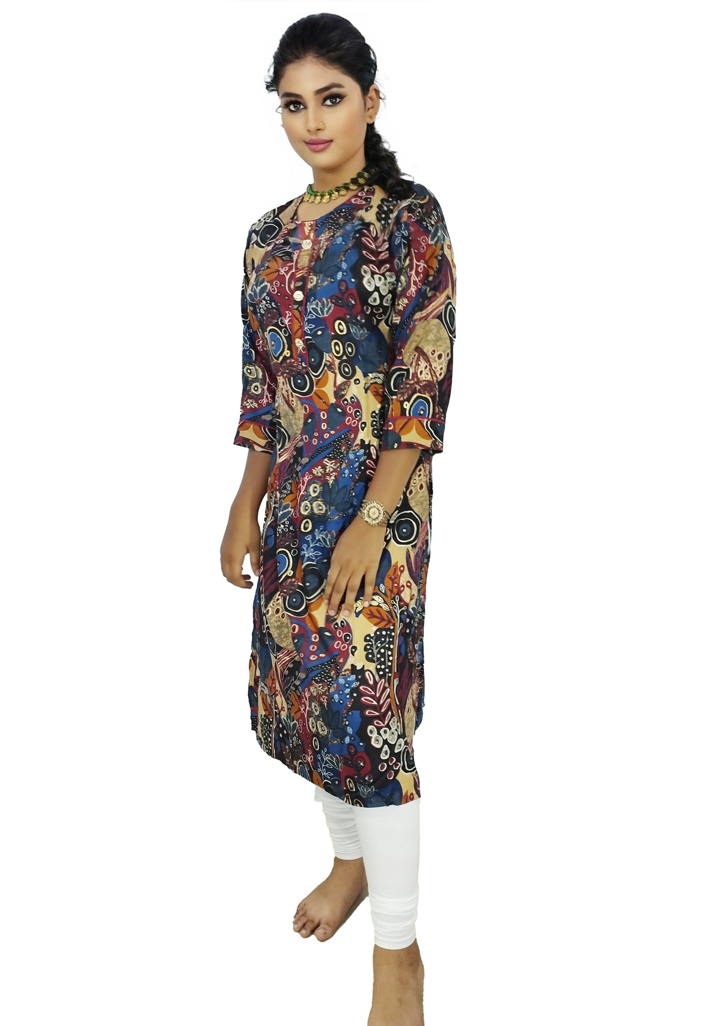 PU Fashion Pure Rayon Printed Kurti for Women | Elegant Stylish Kurti for Daily, Office & Casual Wear