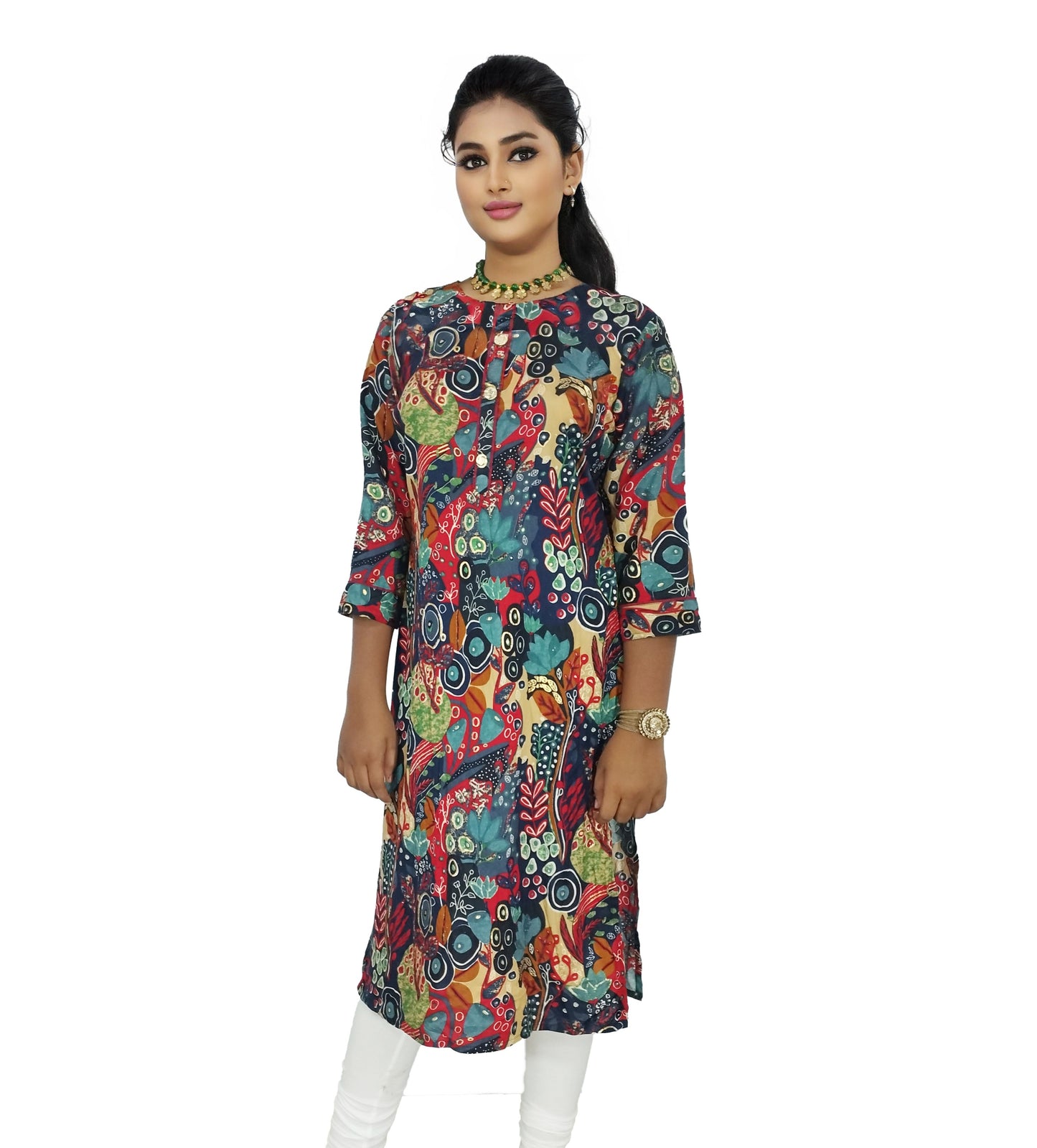 PU Fashion Pure Rayon Printed Kurti for Women | Stylish Multi-Color Ethnic Wear for Office, Daily & Party Use