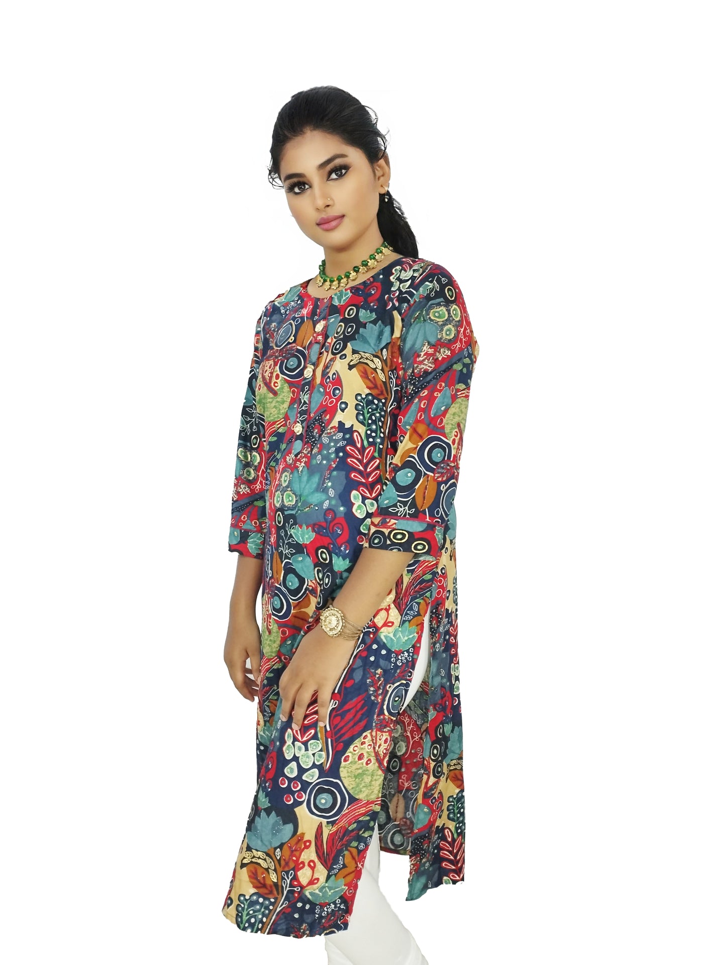 PU Fashion Pure Rayon Printed Kurti for Women | Stylish Multi-Color Ethnic Wear for Office, Daily & Party Use
