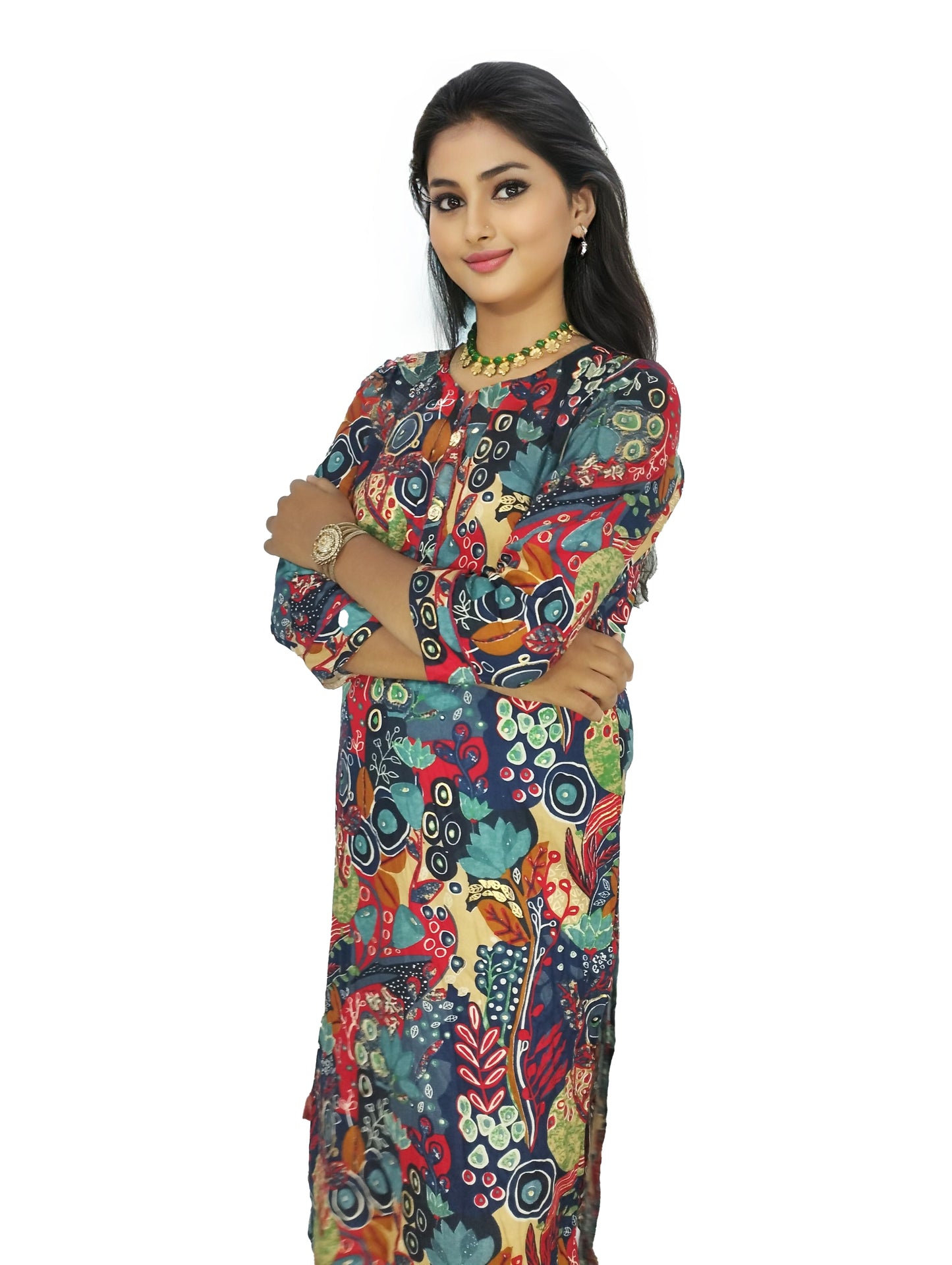 PU Fashion Pure Rayon Printed Kurti for Women | Stylish Multi-Color Ethnic Wear for Office, Daily & Party Use