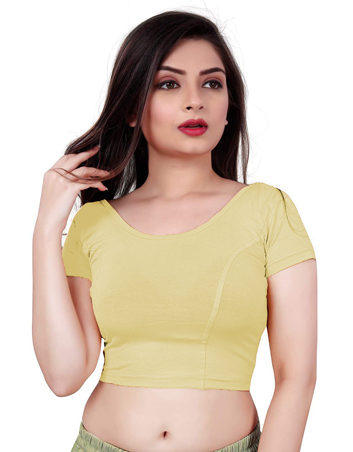 PU Fashion Backless Butterfly Blouse β Stylish Cotton Stretchable Saree Blouse