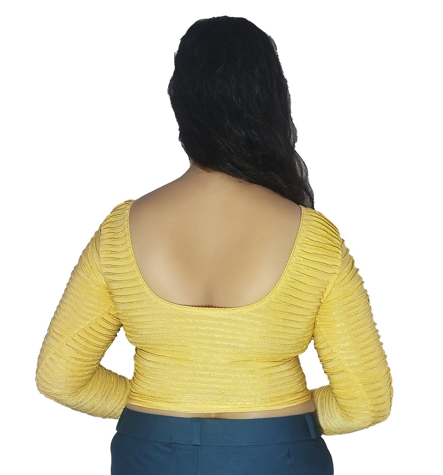 PU Fashion Lycra Stretchable Blouse – Readymade Full Sleeve Designer Saree Blouse