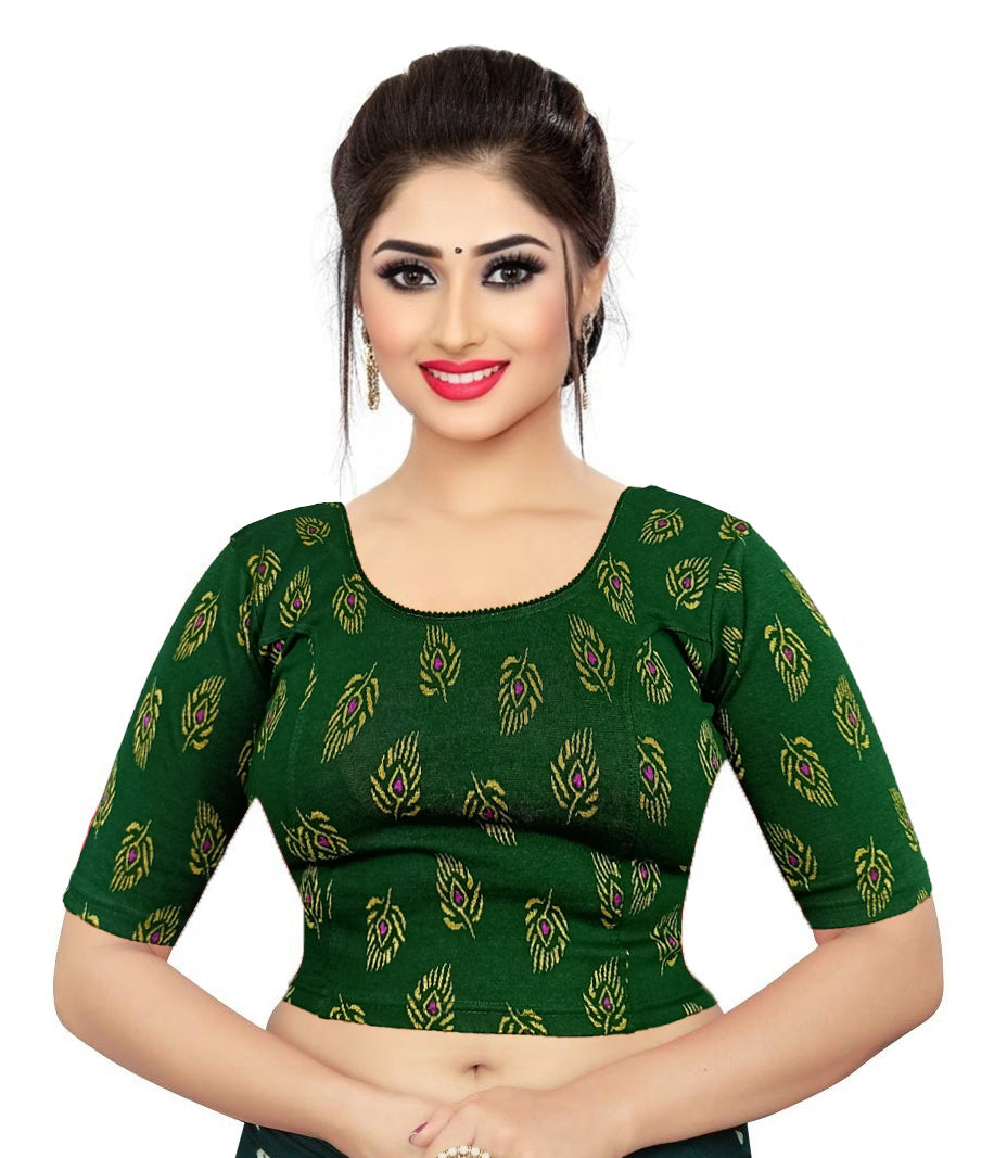 PU Fashion Jacquard Cotton Blouse β Readymade, Breathable & Stylish Woven Design