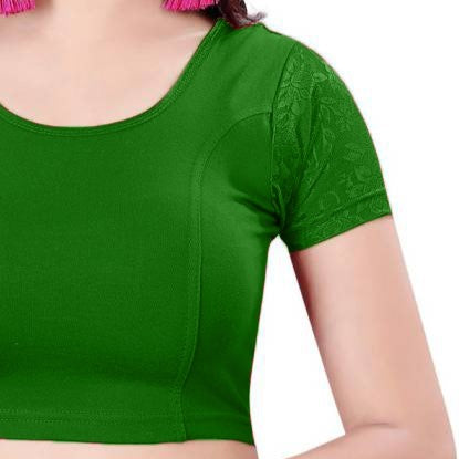 PU Fashion Stretchable Cotton Lycra Blouse – Readymade Short Sleeve Choli