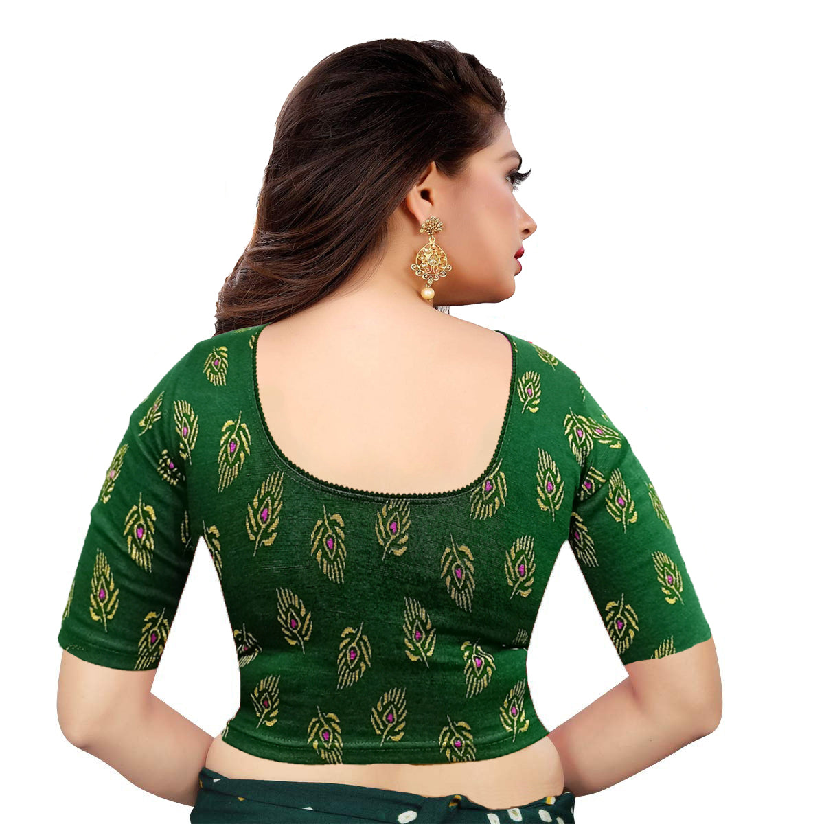 PU Fashion Jacquard Cotton Blouse β Readymade, Breathable & Stylish Woven Design