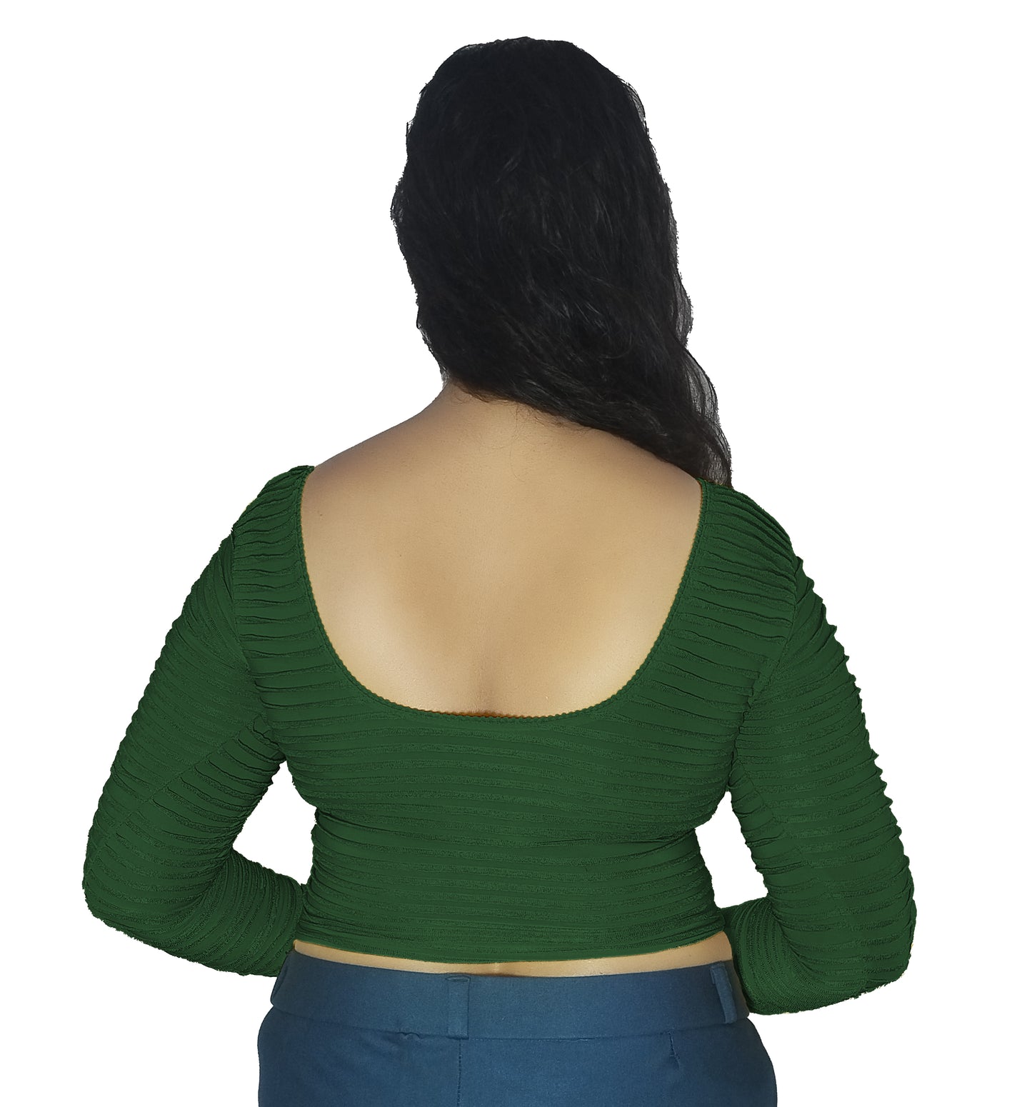 PU Fashion Lycra Stretchable Blouse – Readymade Full Sleeve Designer Saree Blouse