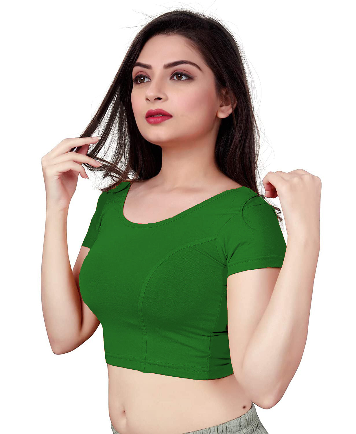 PU Fashion Backless Butterfly Blouse β Stylish Cotton Stretchable Saree Blouse