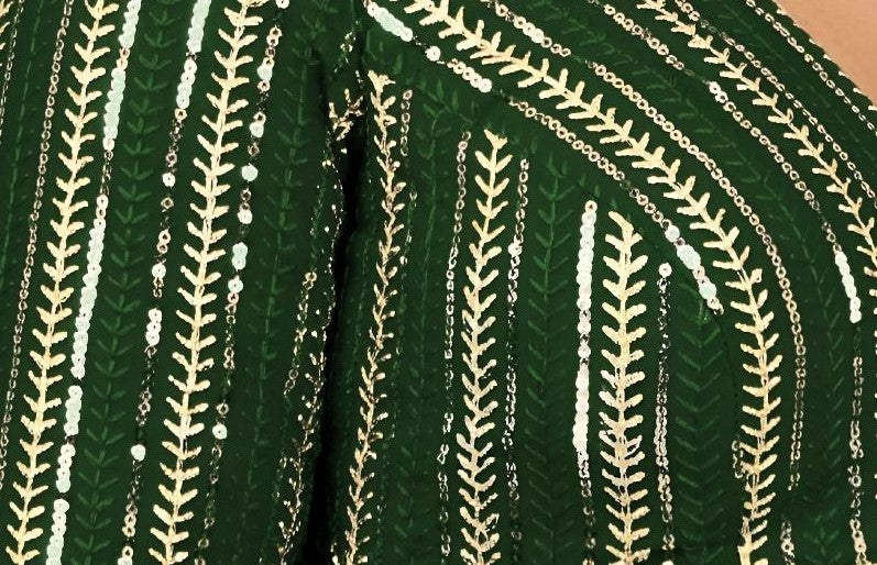 Elegant Sequined Wedding & Haldi Ceremony Blouse – Designer Partywear by PU Fashion