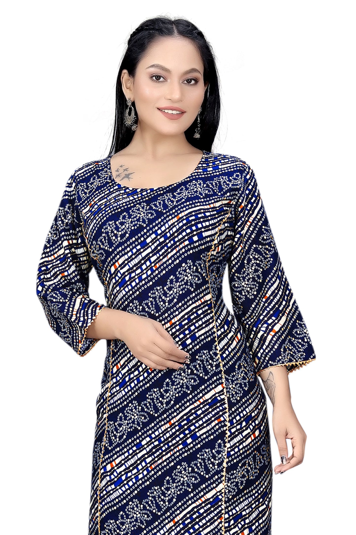 PU Fashion Women's Printed Rayon Kurti | Elegant Ethnic Wear