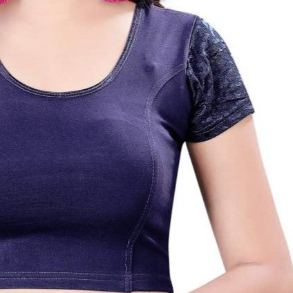 PU Fashion Stretchable Cotton Lycra Blouse – Readymade Short Sleeve Choli