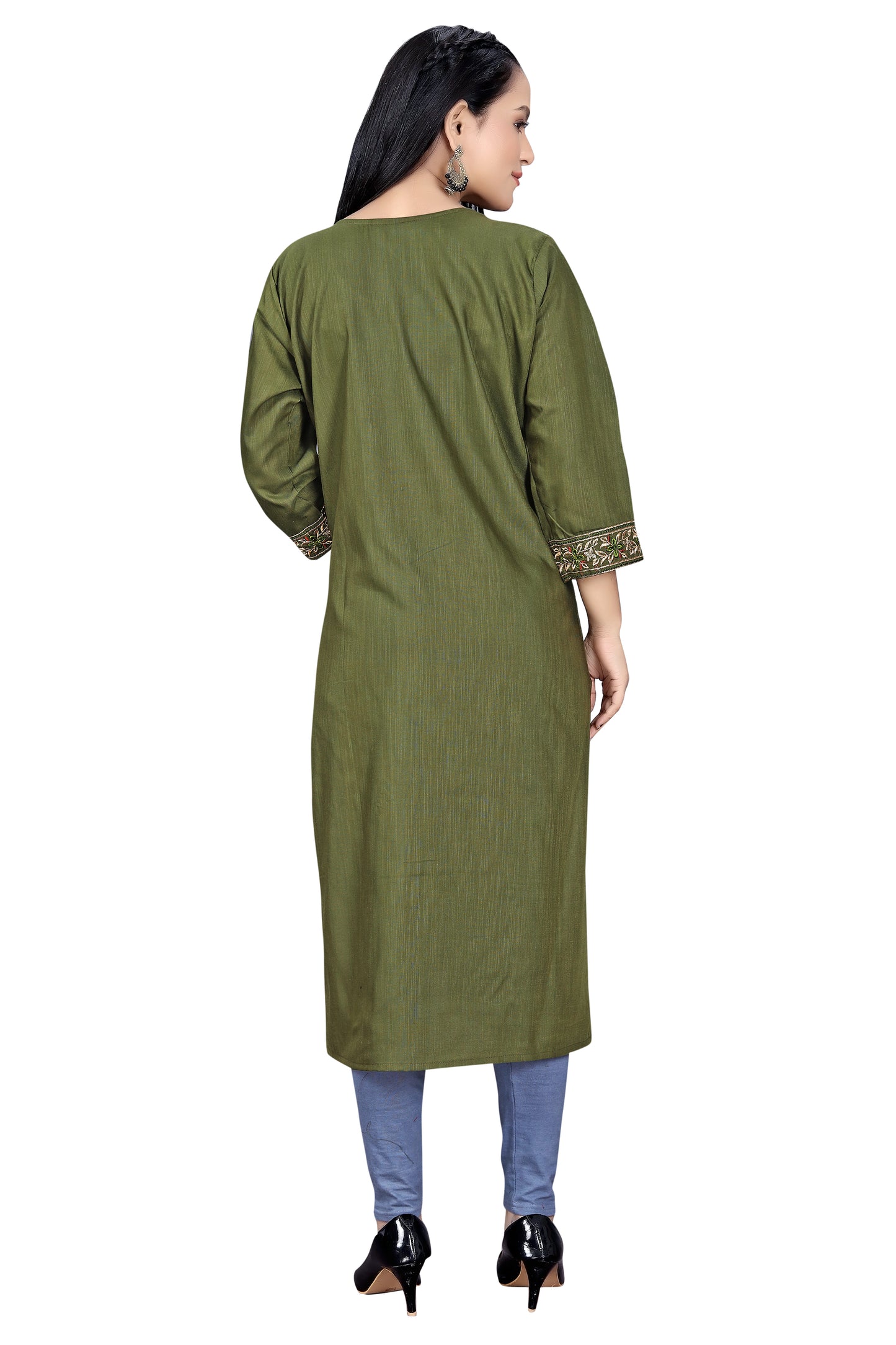 Elegant Embroidered Straight Kurti for Women | Festive & Office Wear
