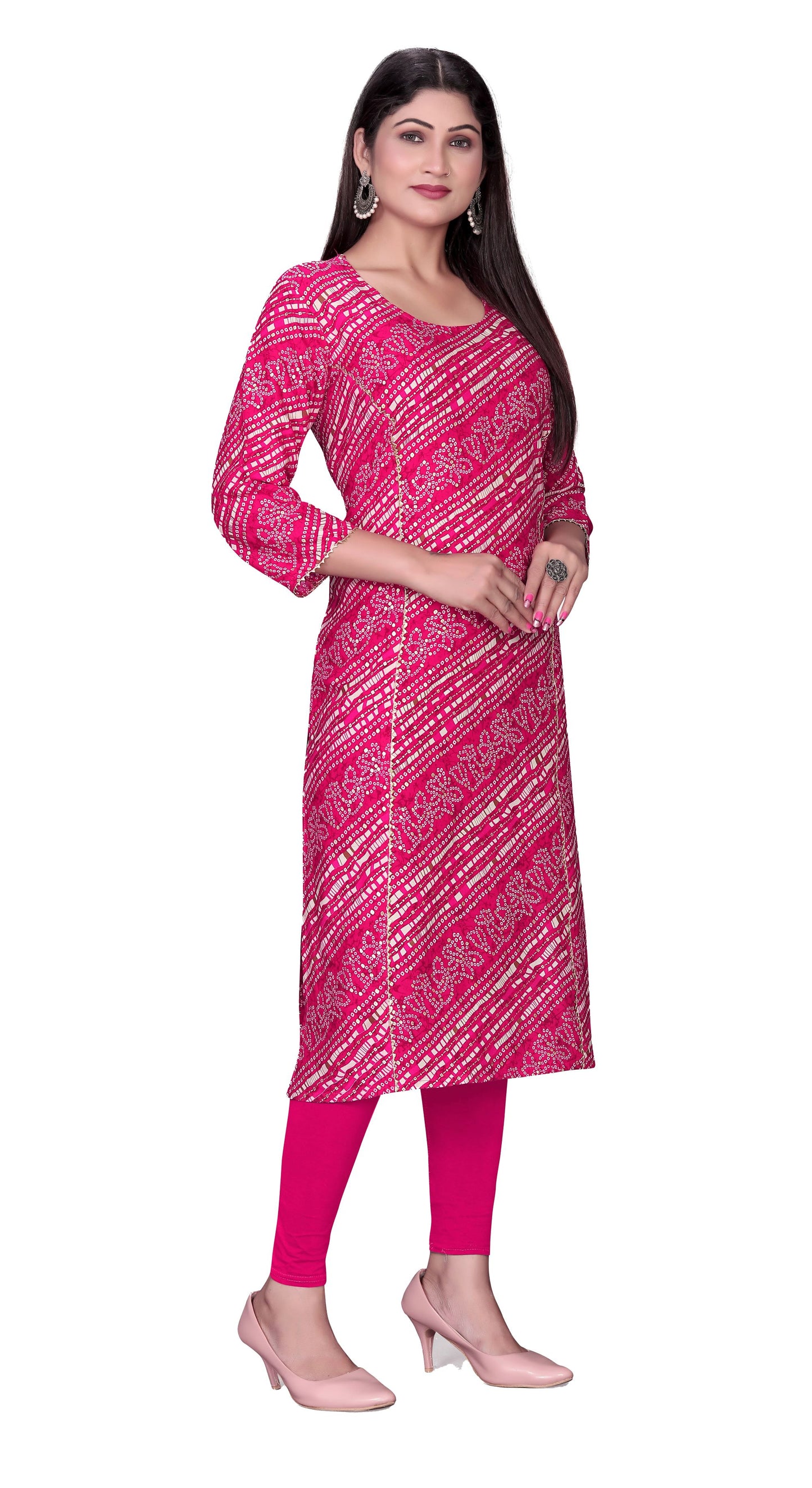 PU Fashion Women's Printed Rayon Kurti | Elegant Ethnic Wear