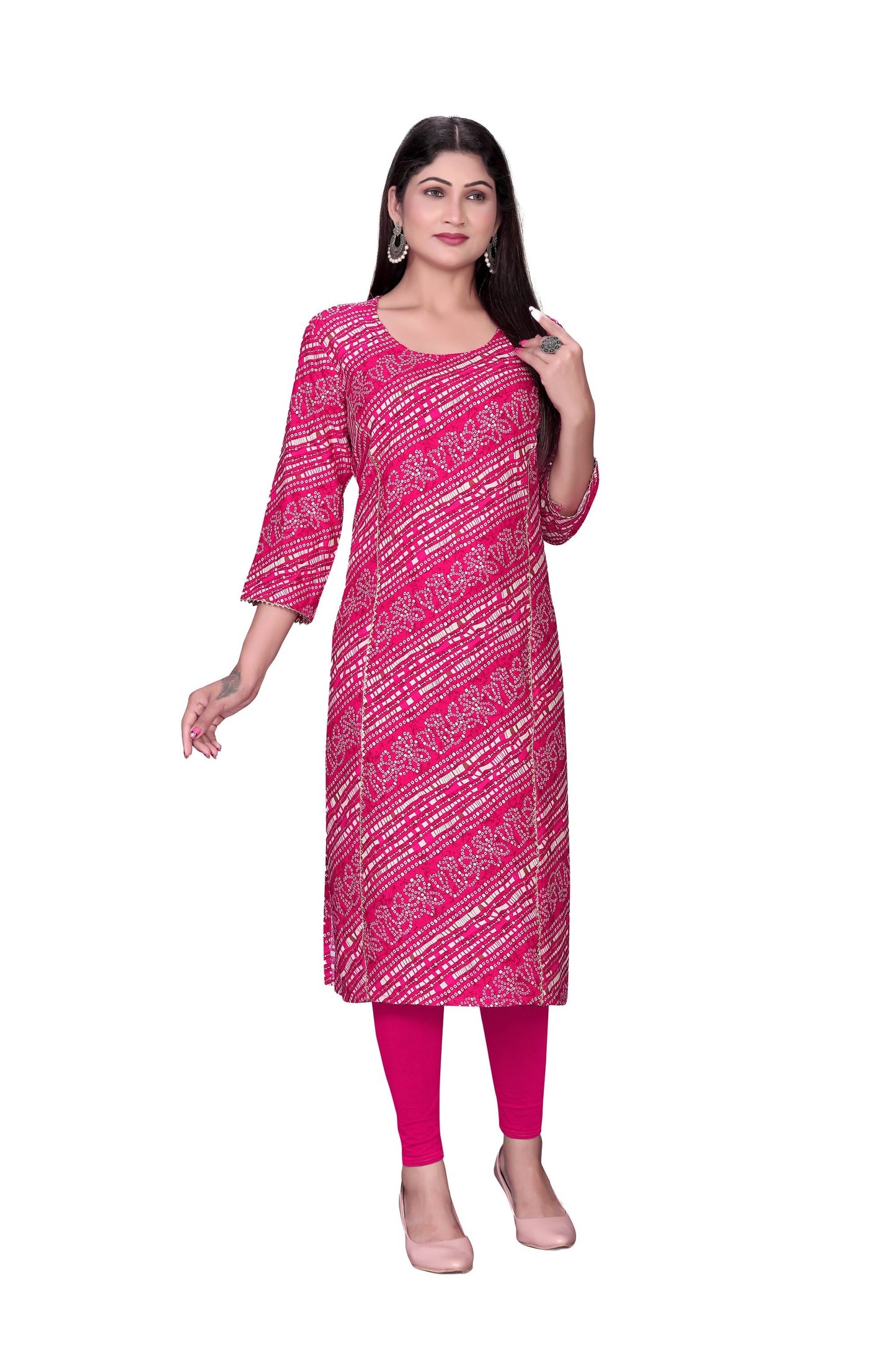 PU Fashion Women's Printed Rayon Kurti | Elegant Ethnic Wear