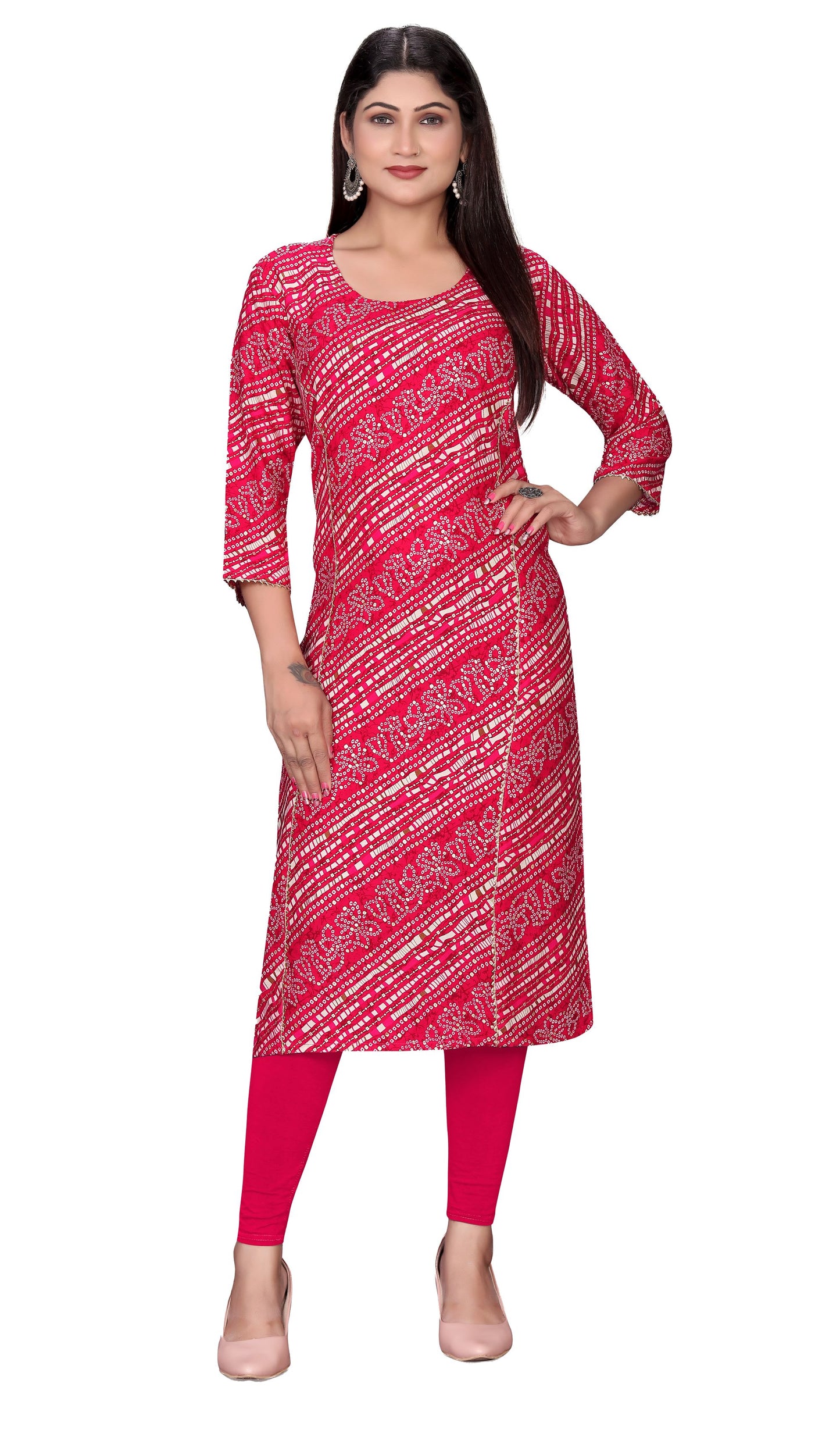 PU Fashion Women's Printed Rayon Kurti | Elegant Ethnic Wear