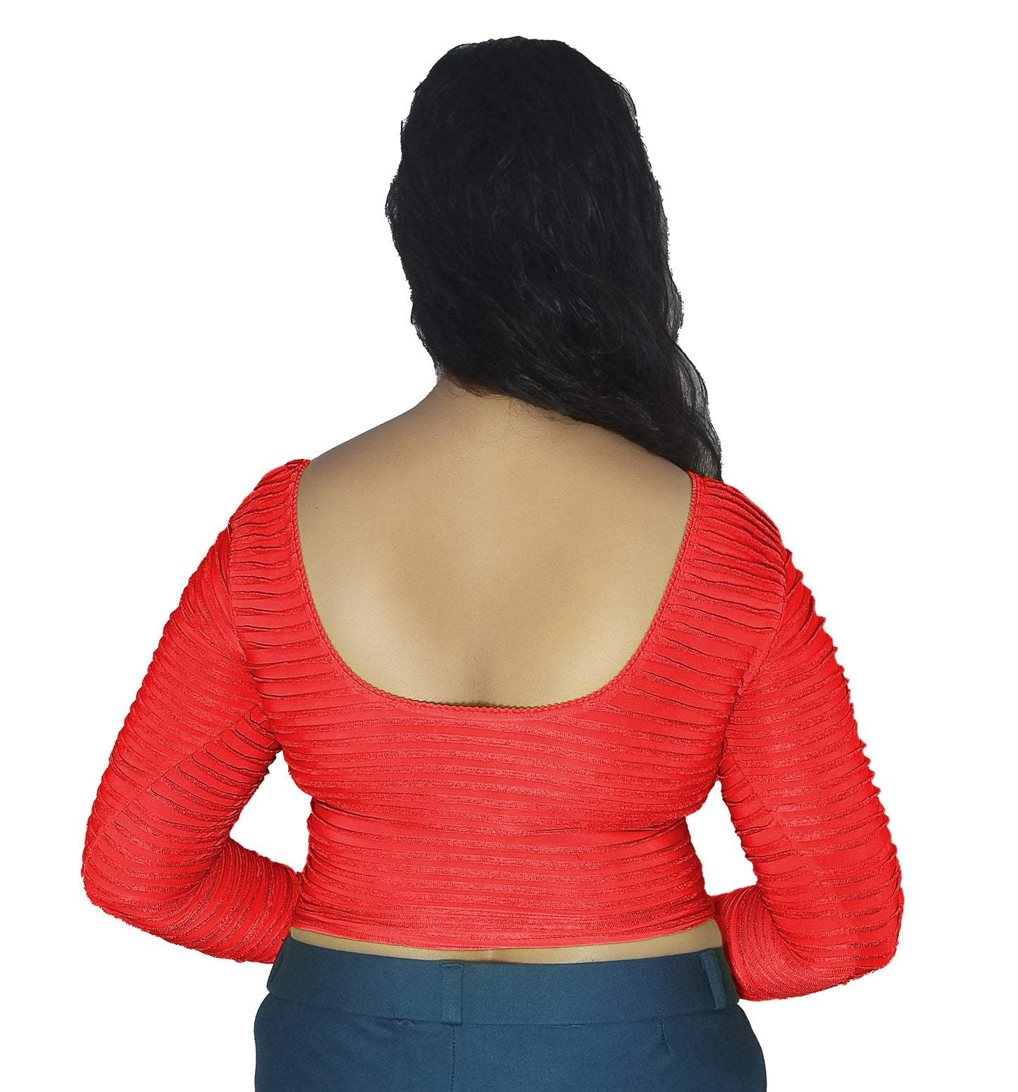 PU Fashion Lycra Stretchable Blouse – Readymade Full Sleeve Designer Saree Blouse