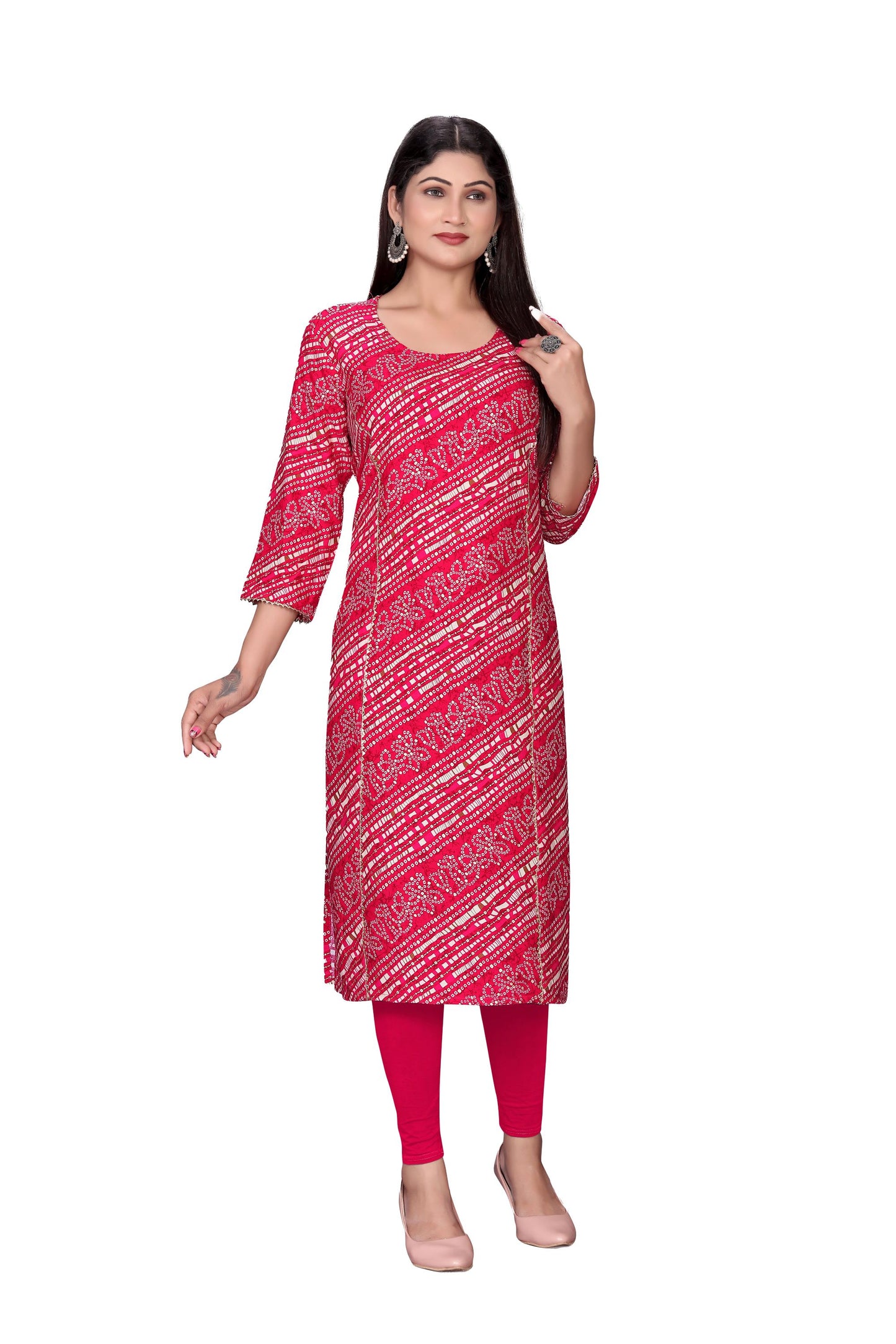 PU Fashion Women's Printed Rayon Kurti | Elegant Ethnic Wear