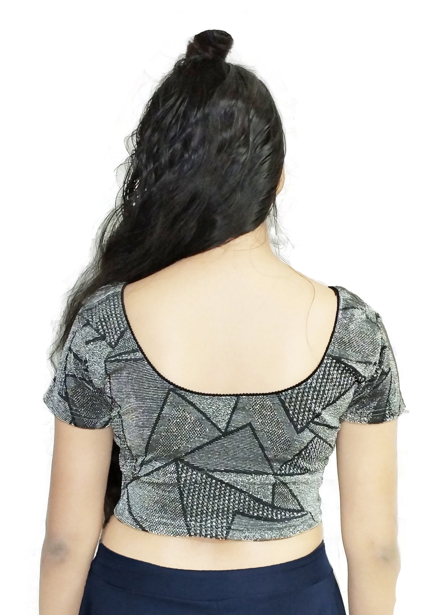 PU Fashion Metallic Designer Blouse – Readymade Partywear for Sarees & Lehengas