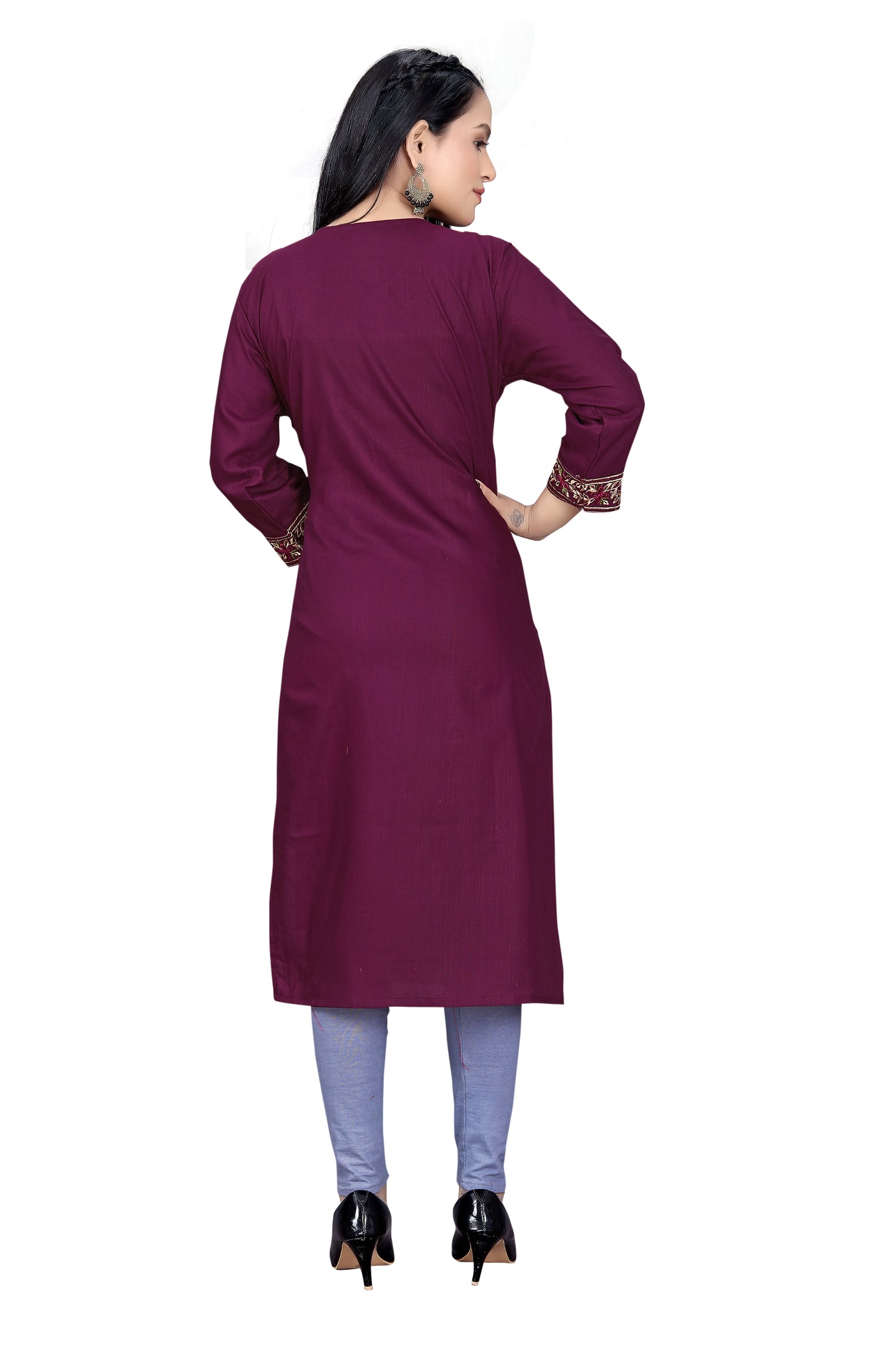 Elegant Embroidered Straight Kurti for Women | Festive & Office Wear