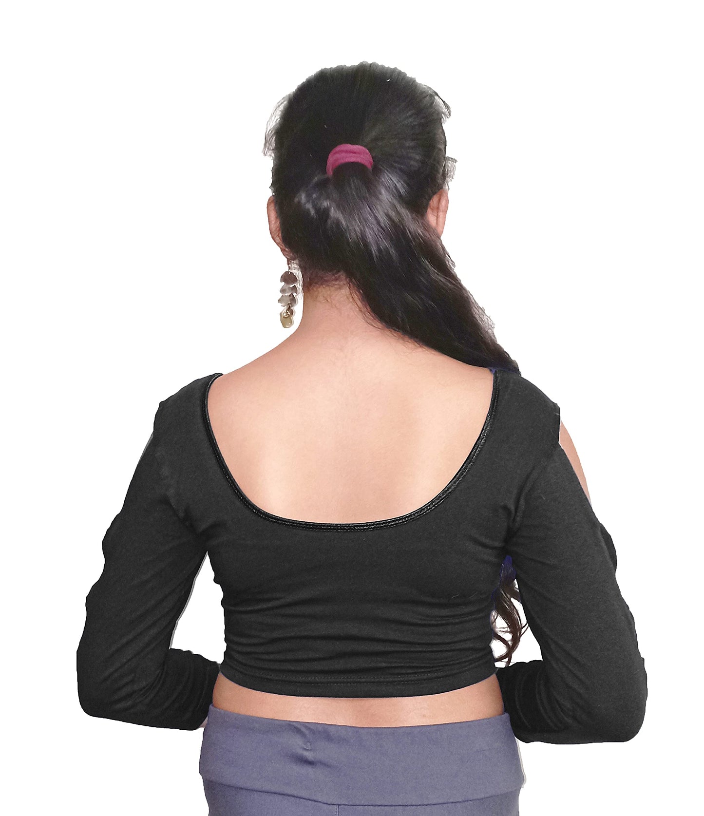Cotton Stretchable Saree Blouse with Butterfly Sleeves