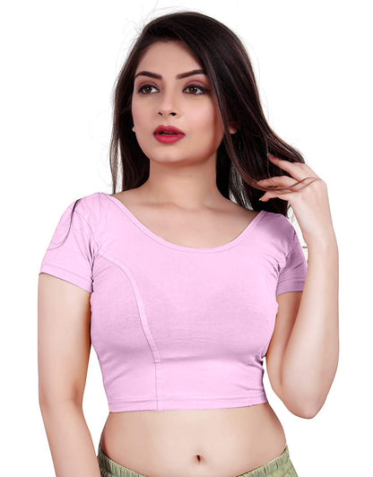 PU Fashion Stretchable Cotton Lycra Blouse – Short Sleeve Readymade Choli