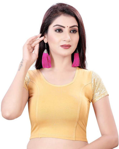 PU Fashion Stretchable Cotton Lycra Blouse – Readymade Short Sleeve Choli