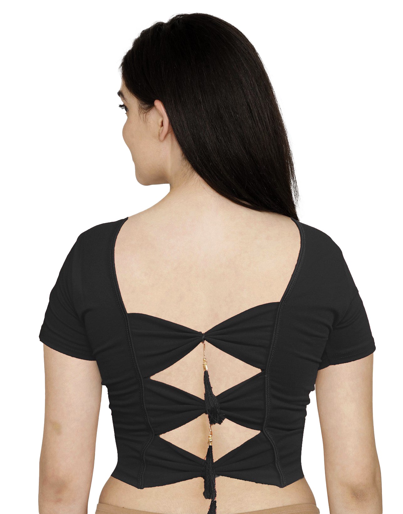PU Fashion Backless Butterfly Blouse – Stylish Cotton Stretchable Saree Blouse