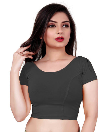 PU Fashion Backless Butterfly Blouse – Stylish Cotton Stretchable Saree Blouse
