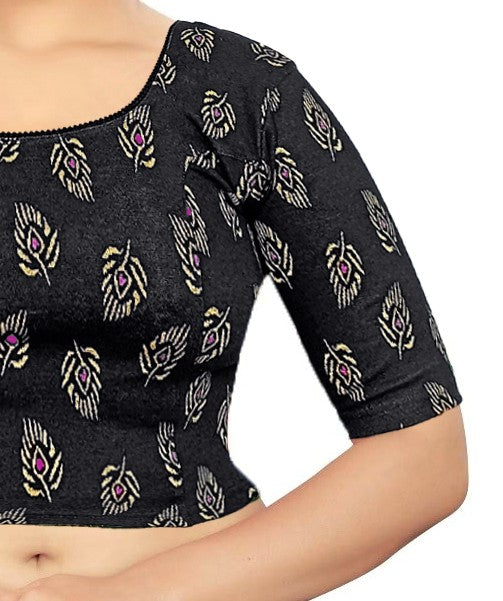 PU Fashion Jacquard Cotton Blouse – Readymade, Breathable & Stylish Woven Design