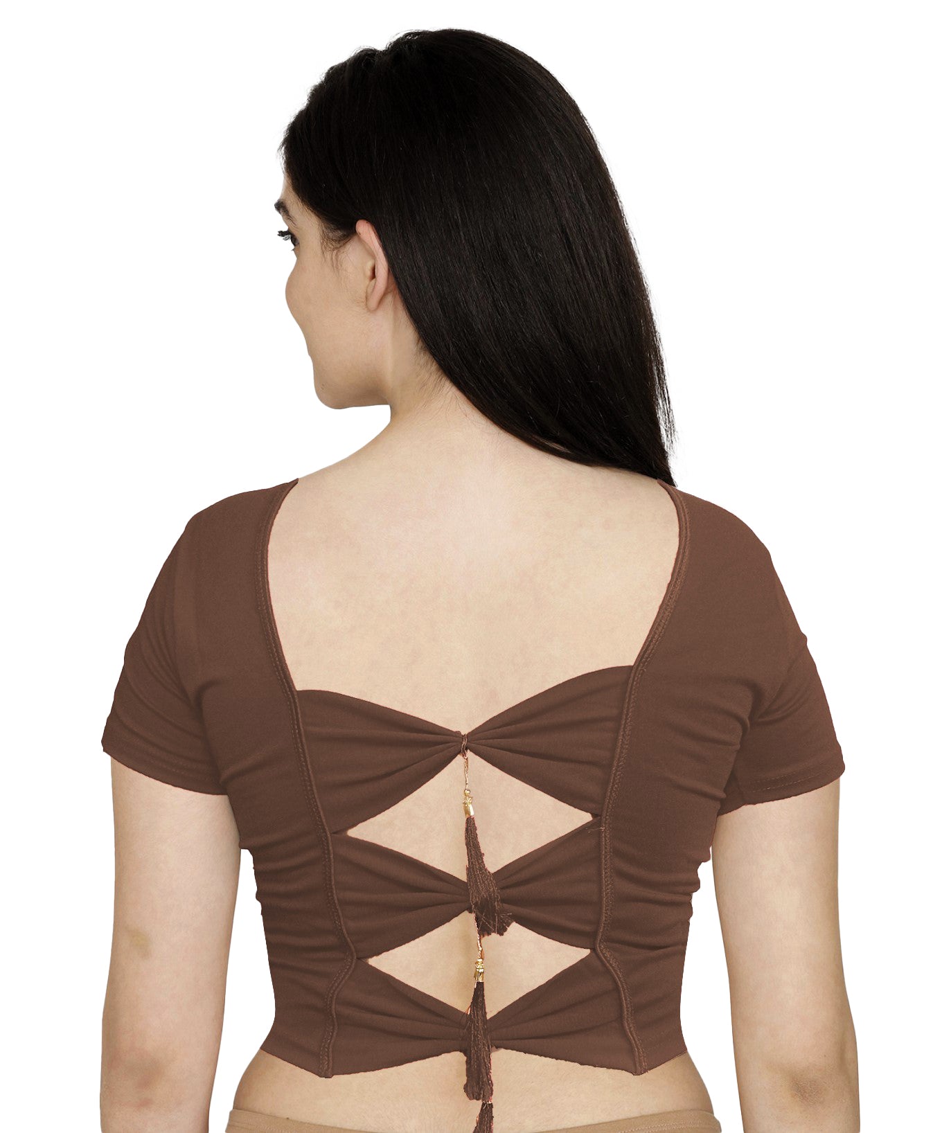 PU Fashion Backless Butterfly Blouse – Stylish Cotton Stretchable Saree Blouse