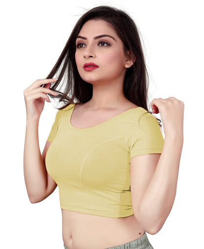 PU Fashion Backless Butterfly Blouse – Stylish Cotton Stretchable Saree Blouse