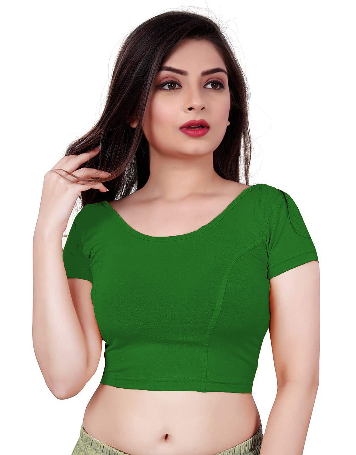 PU Fashion Backless Butterfly Blouse – Stylish Cotton Stretchable Saree Blouse