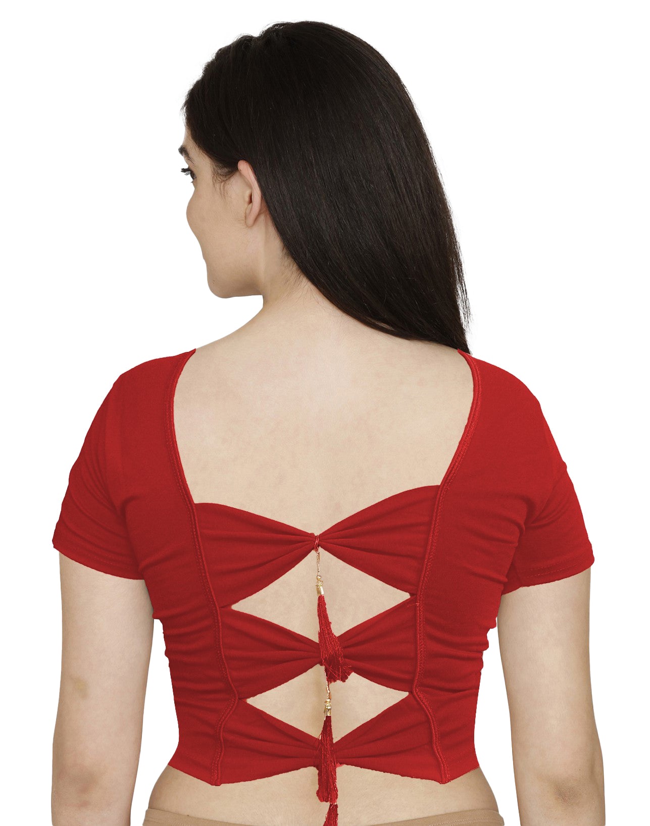 PU Fashion Backless Butterfly Blouse – Stylish Cotton Stretchable Saree Blouse