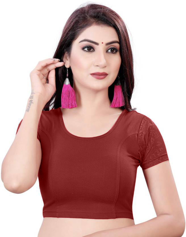 PU Fashion Stretchable Cotton Lycra Blouse – Readymade Short Sleeve Choli