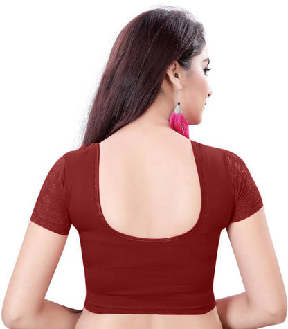 PU Fashion Stretchable Cotton Lycra Blouse – Readymade Short Sleeve Choli