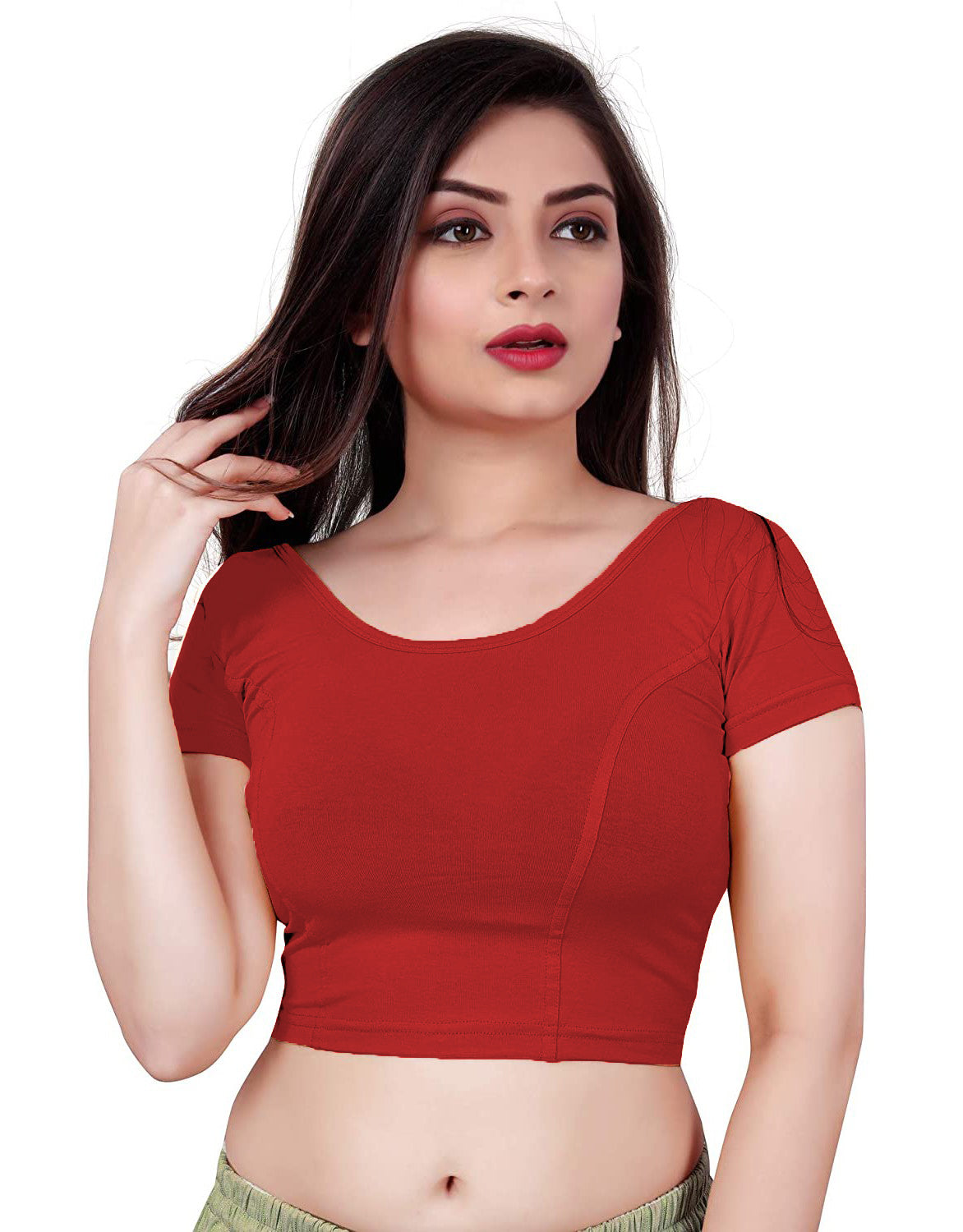 PU Fashion Backless Butterfly Blouse – Stylish Cotton Stretchable Saree Blouse