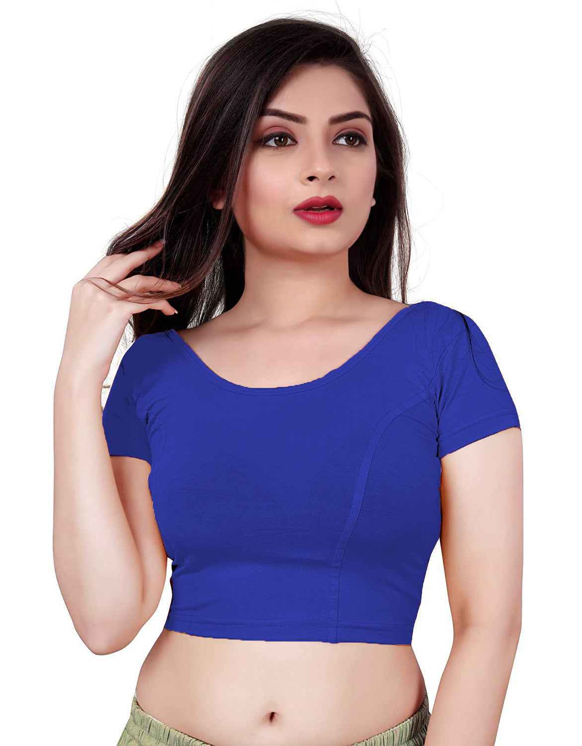 PU Fashion Backless Butterfly Blouse – Stylish Cotton Stretchable Saree Blouse